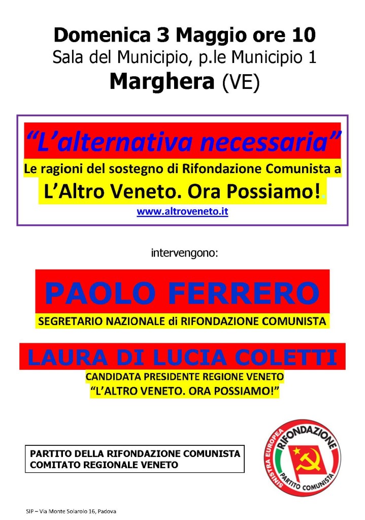 L'Alternativa necessaria - Marghera 3mag15