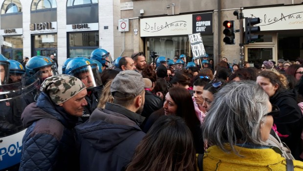 9 marzo 2019. Daniela Ruffini alla contromanifestazione femminista in difesa della Legge 194 a Padova