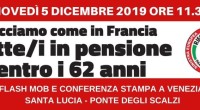 . . 5 dicembre 2019 – Rifondazione Comunista in piazza a sostegno dello sciopero generale in Francia contro la riforma Macron del sistema pensionistico e per abrogare in Italia la [&hellip;]