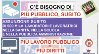 Il ministro Brunetta annuncia in pompa magna 150mila assunzioni l’anno nella Pubblica Amministrazione. Non ci facciamo depistare da questo marketing governativo. Le 150.000 assunzioni di Brunetta coprono a malapena il […]