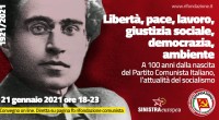 In occasione del 100° anniversario della fondazione del Partito Comunista d’Italia, avvenuta a Livorno nel gennaio del 1921 al termine del XVII Congresso del Partito socialista, e in occasione del […]