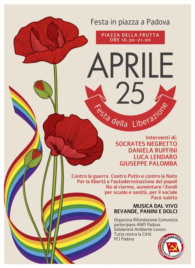 Padova 25 aprile 2022 festa in piazza 