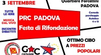 Giovedì 31 Agosto alla Festa di Rifondazione di Padova: “Fermare la guerra. Aprire la strada alla trattativa e alla pace necessaria” con Paolo Ferrero.